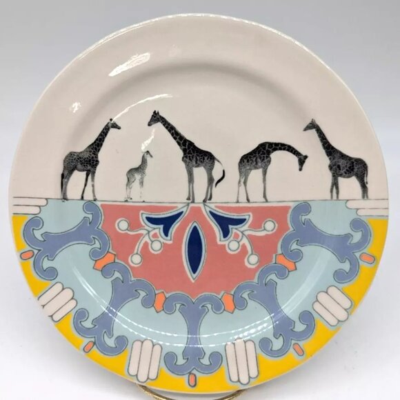 ANTHROPOLOGIE Other - ANTHROPOLOGIE Art Deco Giraffe Dessert Plate NWT